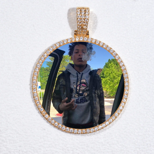 MEDIUM 3D CIRCLE CUSTOM PICTURE PENDANT