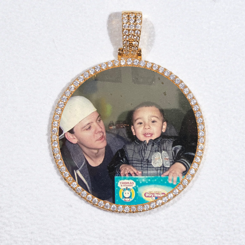 MEDIUM 3D CIRCLE CUSTOM PICTURE PENDANT