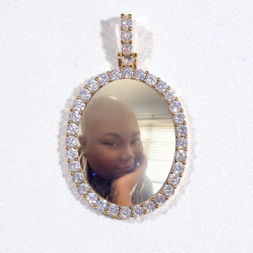 3D Oval Custom Picture Pendant