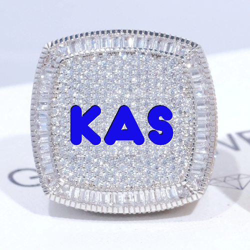 CUSTOM LETTER 3D ICED RING