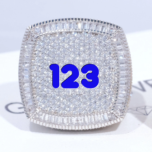 CUSTOM LETTER 3D ICED RING