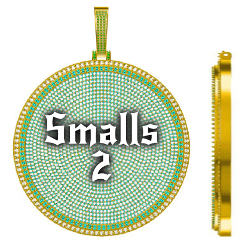 CUSTOM LETTER NECKLACE 3D BIG DISC