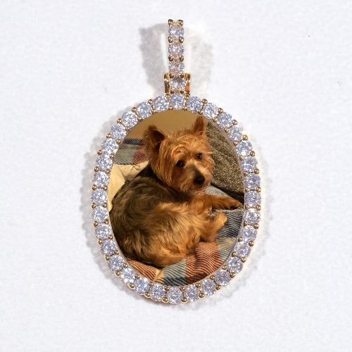 3D Oval Custom Picture Pendant