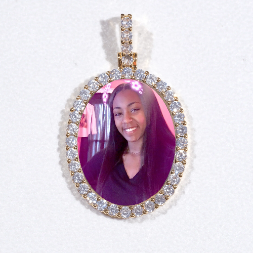 3D Oval Custom Picture Pendant