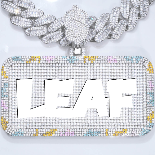 CUSTOM LETTER NECKLACE 3D COLORFUL SQUARE