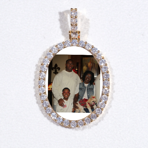 3D Oval Custom Picture Pendant