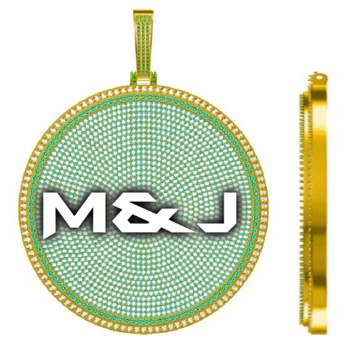 CUSTOM LETTER NECKLACE 3D BIG DISC
