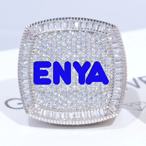 CUSTOM LETTER 3D ICED RING