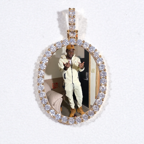 3D Oval Custom Picture Pendant