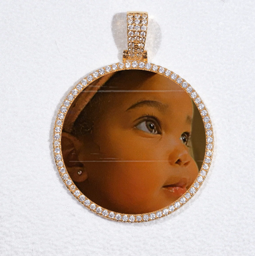 MEDIUM 3D CIRCLE CUSTOM PICTURE PENDANT