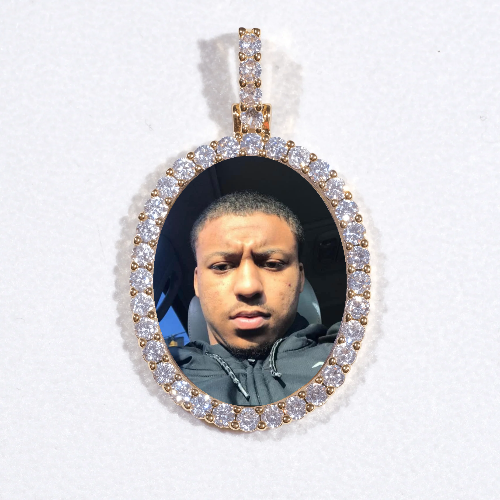 3D Oval Custom Picture Pendant