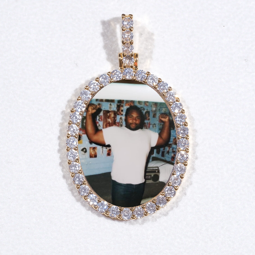 3D Oval Custom Picture Pendant
