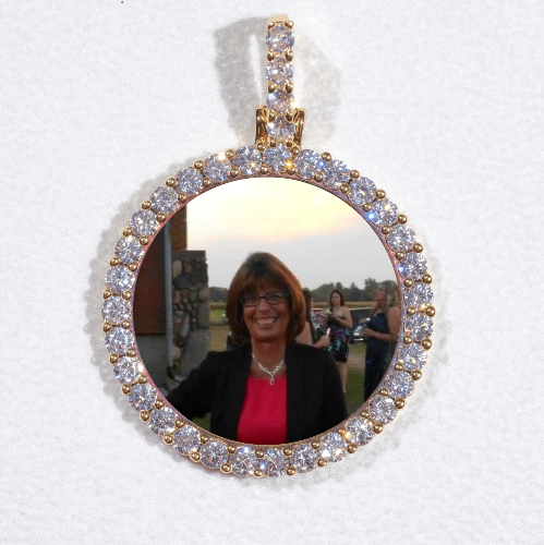 3D CIRCLE CUSTOM PICTURE PENDANT SMALL SIZE