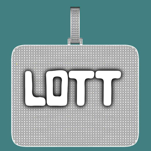 CUSTOM LETTER NECKLACE 3D BIG SQUARE