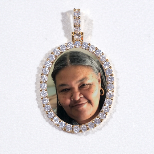 3D Oval Custom Picture Pendant