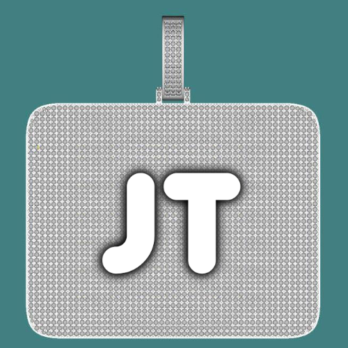 CUSTOM LETTER NECKLACE 3D BIG SQUARE