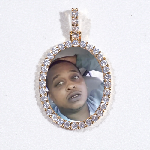 3D Oval Custom Picture Pendant