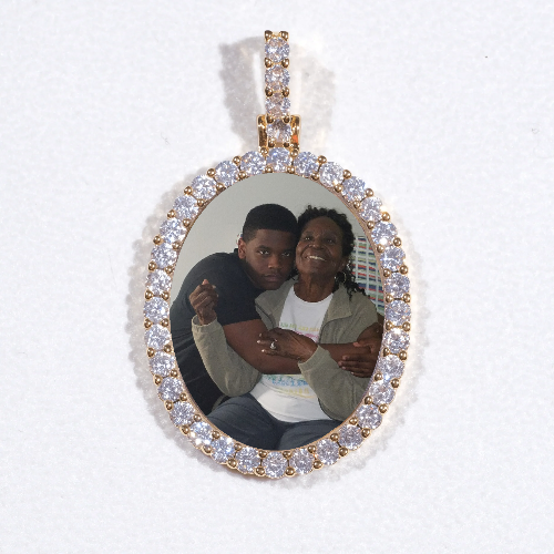 3D Oval Custom Picture Pendant