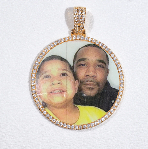 MEDIUM 3D CIRCLE CUSTOM PICTURE PENDANT