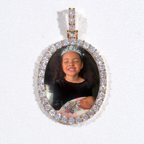 3D Oval Custom Picture Pendant