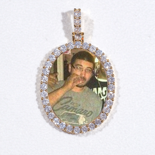 3D Oval Custom Picture Pendant