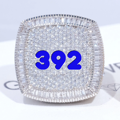 CUSTOM LETTER 3D ICED RING