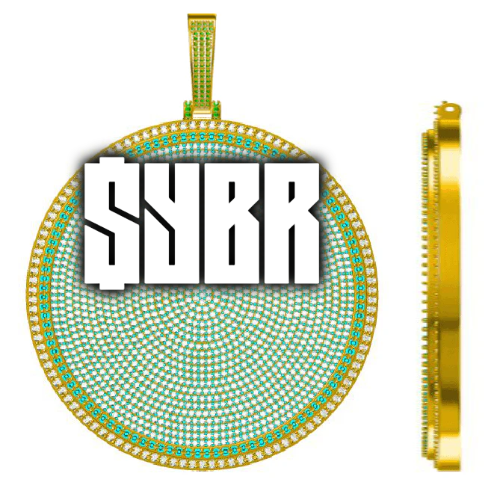 CUSTOM LETTER NECKLACE 3D BIG DISC