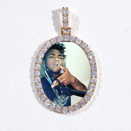 3D Oval Custom Picture Pendant