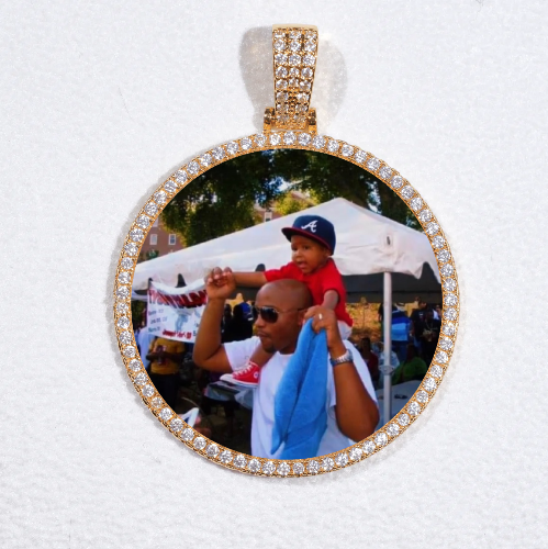 MEDIUM 3D CIRCLE CUSTOM PICTURE PENDANT