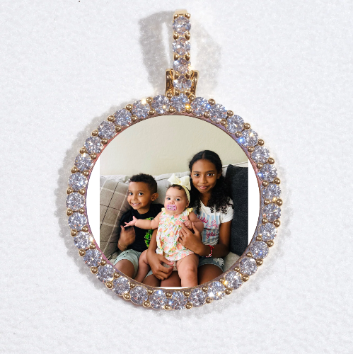 3D CIRCLE CUSTOM PICTURE PENDANT SMALL SIZE