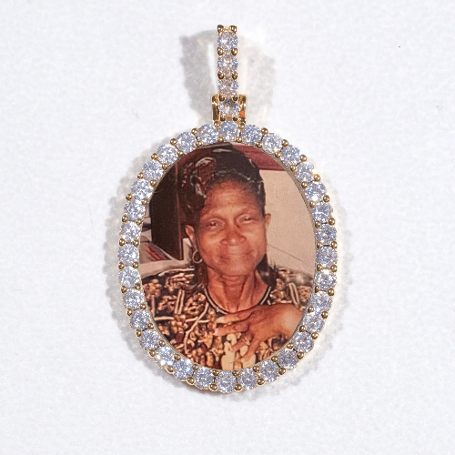 3D Oval Custom Picture Pendant