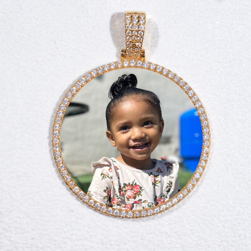 MEDIUM 3D CIRCLE CUSTOM PICTURE PENDANT