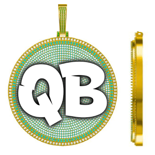 CUSTOM LETTER NECKLACE 3D BIG DISC