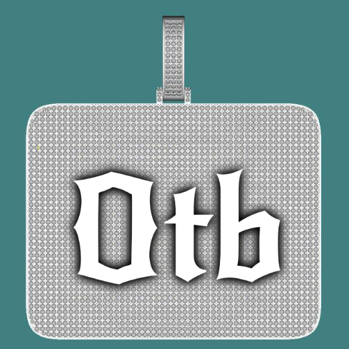 CUSTOM LETTER NECKLACE 3D BIG SQUARE