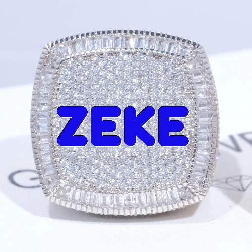 CUSTOM LETTER 3D ICED RING