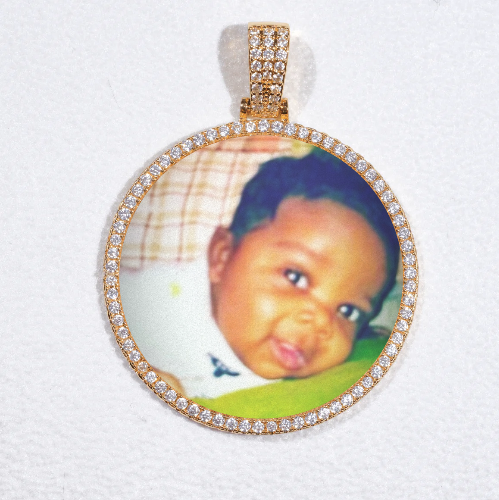 MEDIUM 3D CIRCLE CUSTOM PICTURE PENDANT