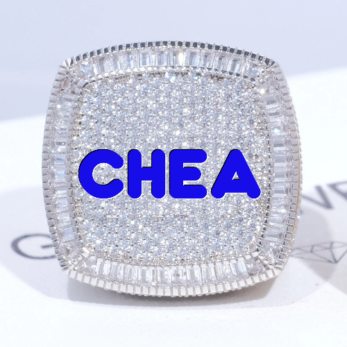 CUSTOM LETTER 3D ICED RING