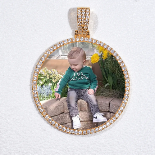 MEDIUM 3D CIRCLE CUSTOM PICTURE PENDANT