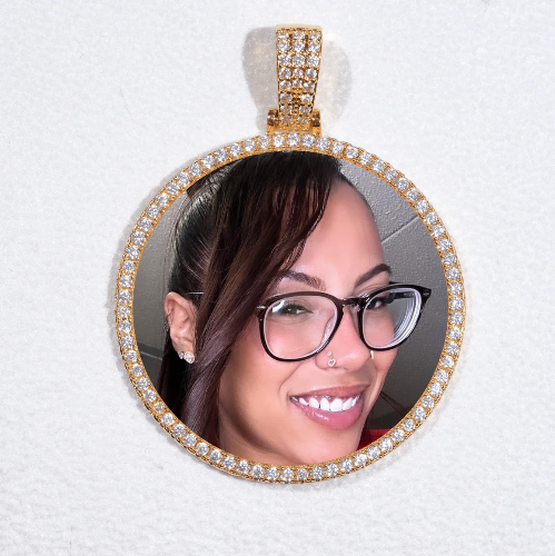 MEDIUM 3D CIRCLE CUSTOM PICTURE PENDANT