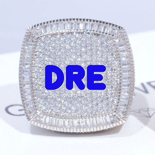 CUSTOM LETTER 3D ICED RING