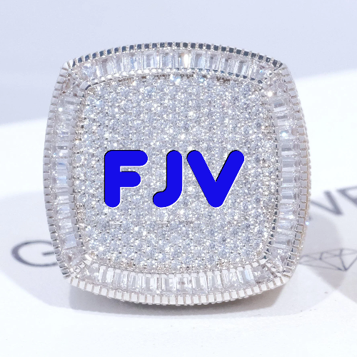 CUSTOM LETTER 3D ICED RING