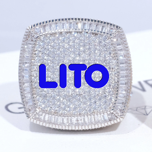 CUSTOM LETTER 3D ICED RING