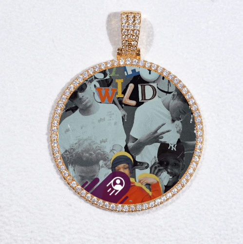 MEDIUM 3D CIRCLE CUSTOM PICTURE PENDANT