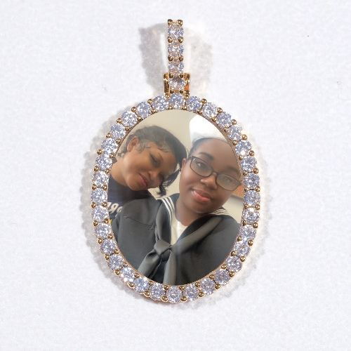 3D Oval Custom Picture Pendant