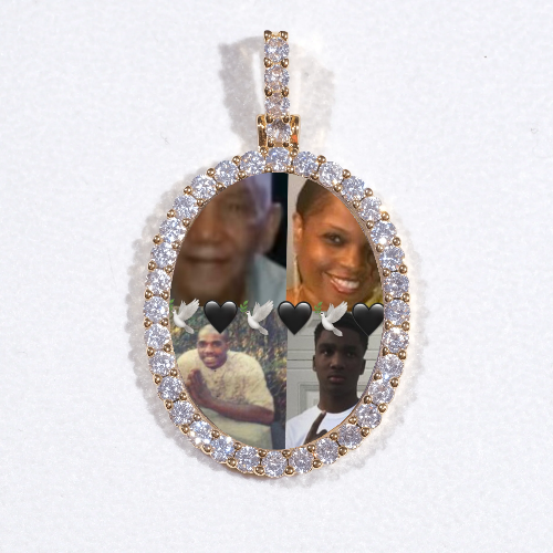 3D Oval Custom Picture Pendant