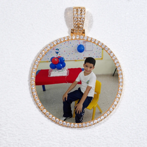MEDIUM 3D CIRCLE CUSTOM PICTURE PENDANT