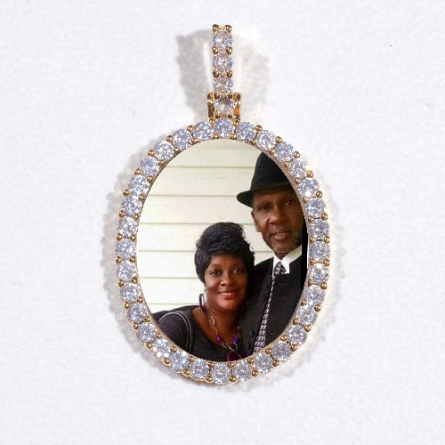 3D Oval Custom Picture Pendant