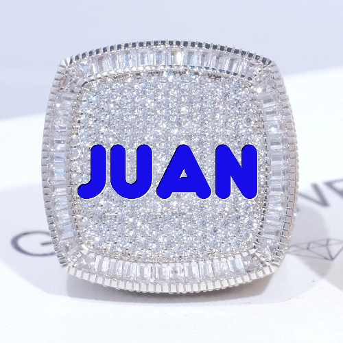 CUSTOM LETTER 3D ICED RING