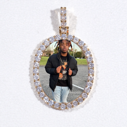 3D Oval Custom Picture Pendant