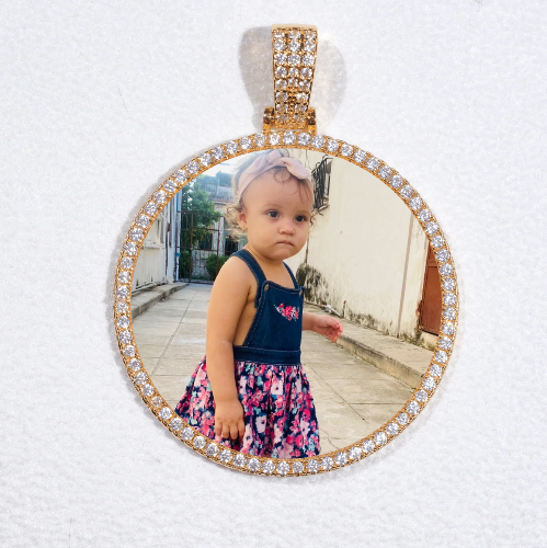 MEDIUM 3D CIRCLE CUSTOM PICTURE PENDANT